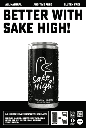 SAKE HIGH! PREMIUM JUNMAI SAKE