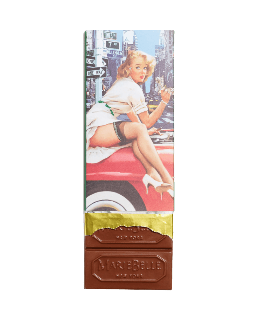 MARIEBELLE DOLORES PIN-UP CHOCOLATE BAR: MILK CHOCOLATE
