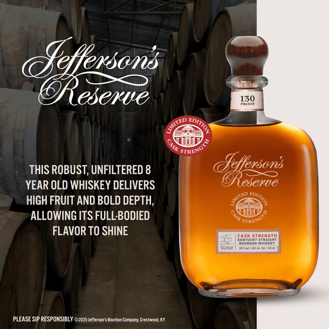 JEFFERSON'S RESERVE CASK STRENGTH BOURBON WHISKEY