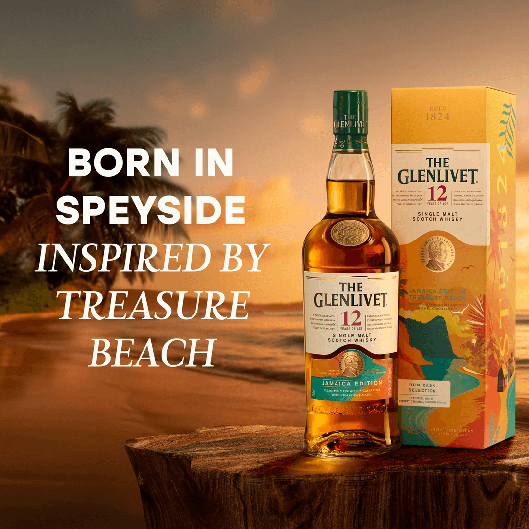 THE GLENLIVET 12 YEARS OLD JAMAICA RUM CASK SELECTION SINGLE MALT SCOTCH WHISKY
