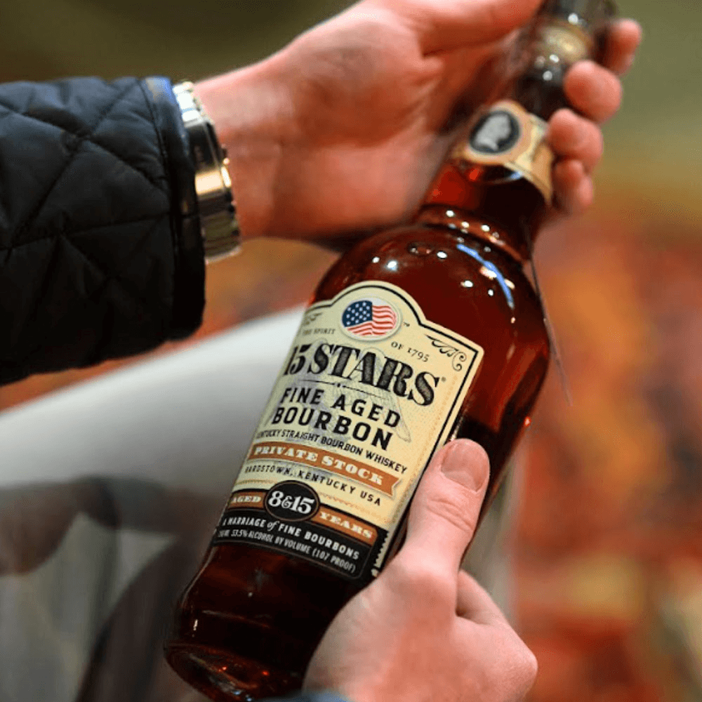 15 STARS 8 & 15 YEAR OLD PRIVATE STOCK BOURBON