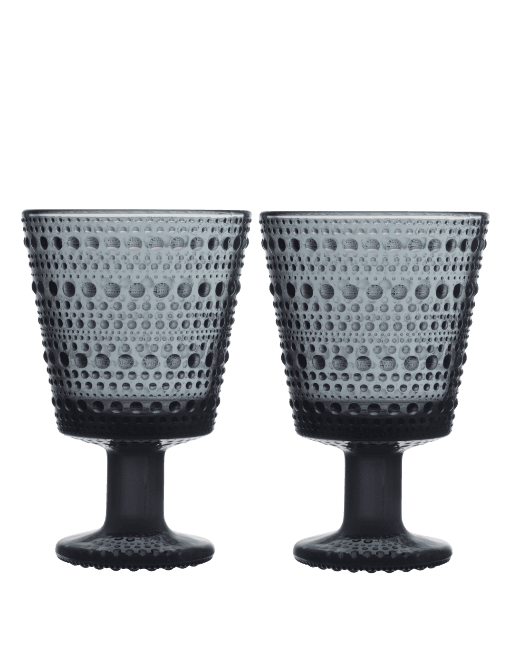 IITTALA KASTEHELMI 8.8 OZ. UNIVERSAL GLASS SET- DARK GREY