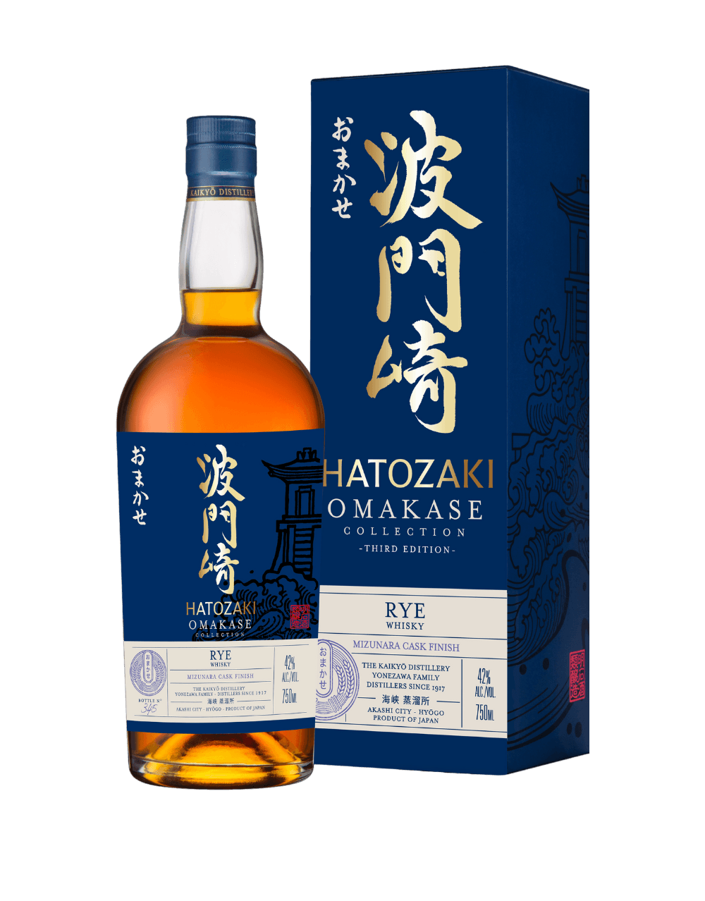 HATOZAKI OMAKASE RYE WHISKY MIZUNARA CASK FINISH