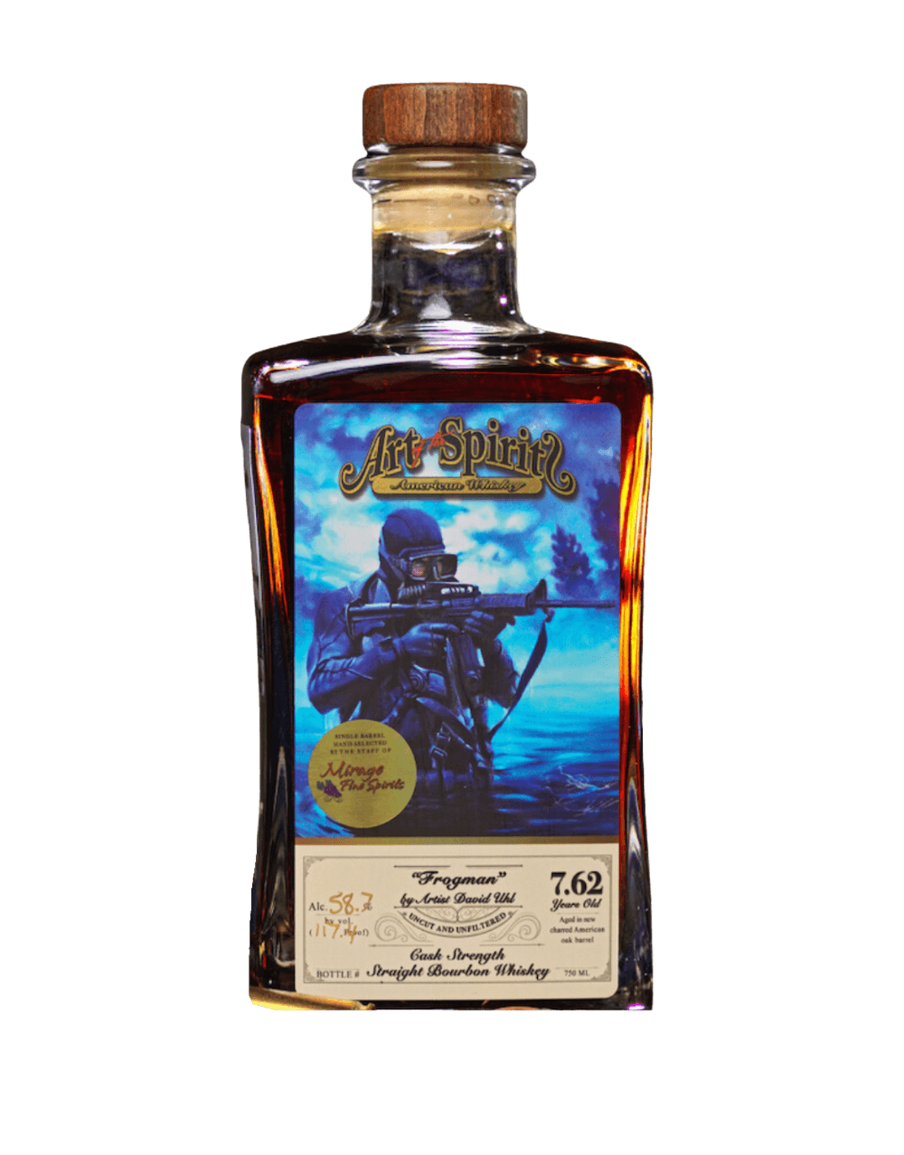 ART OF THE SPIRITS CASK STRENGTH "FROGMAN" STRAIGHT BOURBON WHISKEY