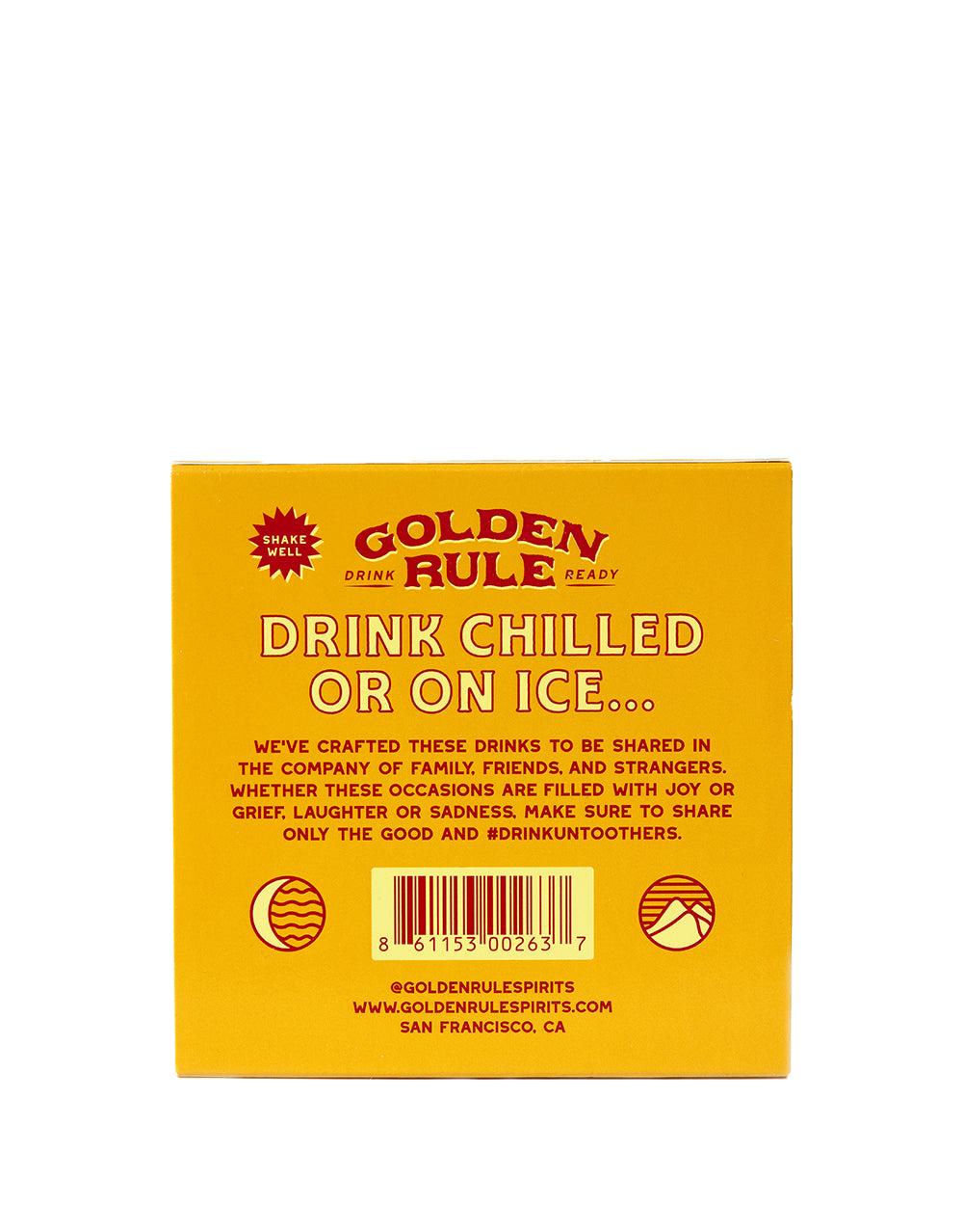 GOLDEN RULE OLD FASHIONED WHISKEY COCKTAIL