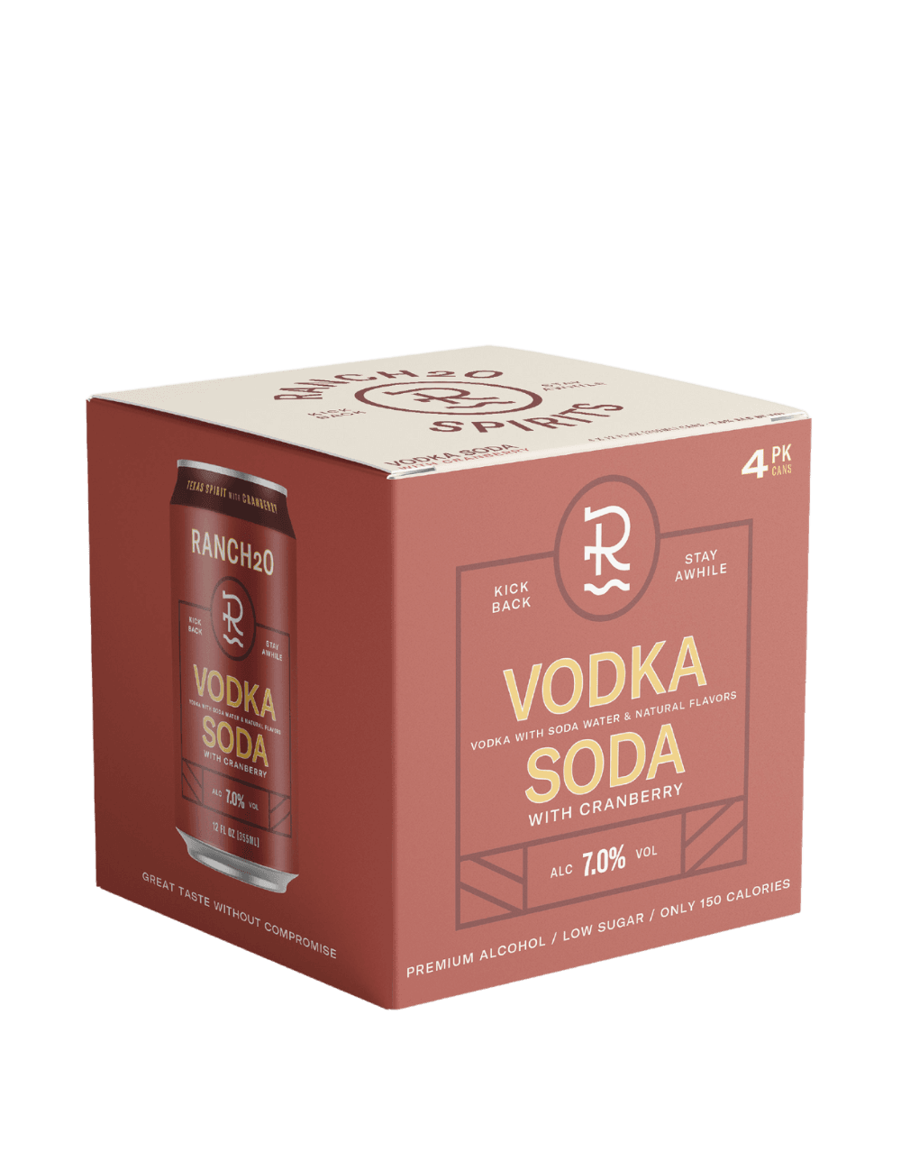 RANCH2O VODKA SODA WITH CRANBERRY