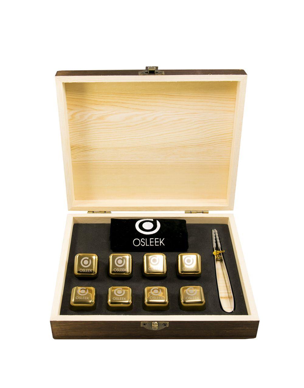 OSLEEK GOLD EDITION WHISKEY STONE SET