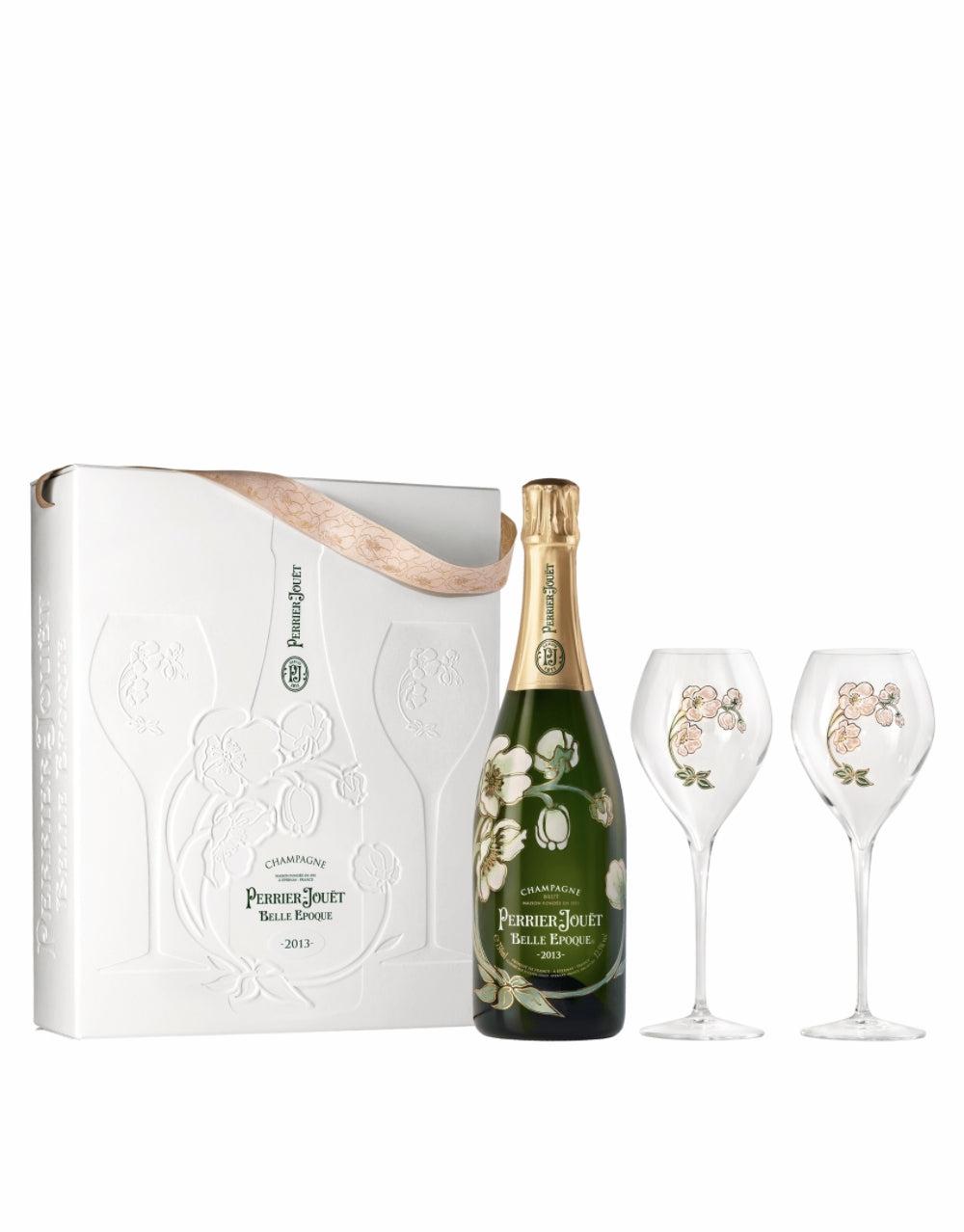 PERRIER-JOUËT BELLE EPOQUE BRUT ECOBOX WITH GLASSES