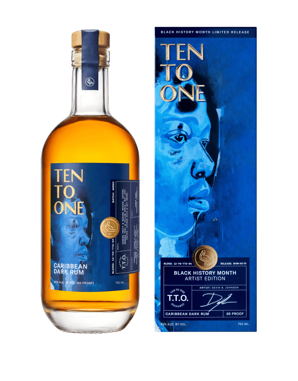 TEN TO ONE CARIBBEAN DARK RUM: BLACK HISTORY MONTH ARTIST EDITION