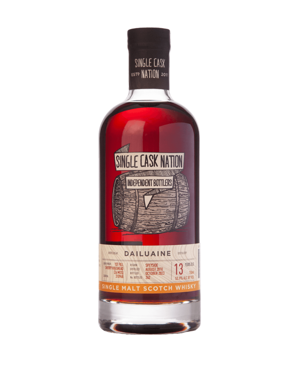 SINGLE CASK NATION 2010 13 YEAR OLD DAILUAINE CASK #310968 WHISKY
