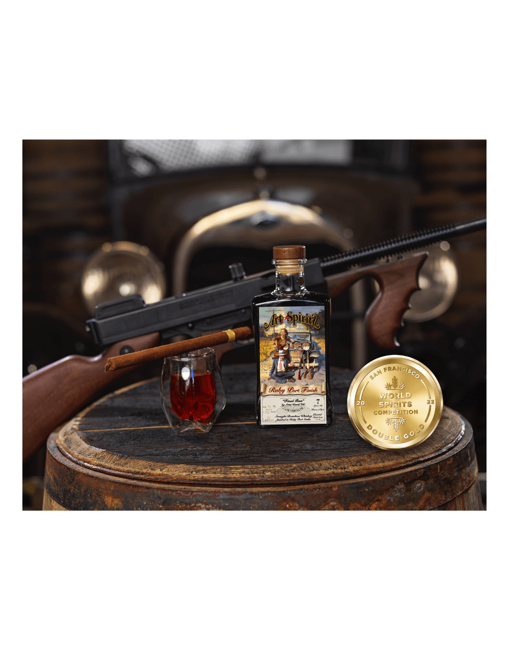 ART OF THE SPIRITS RUBY PORT FINISH - CASK STRENGTH "FINAL RUN" STRAIGHT BOURBON WHISKEY