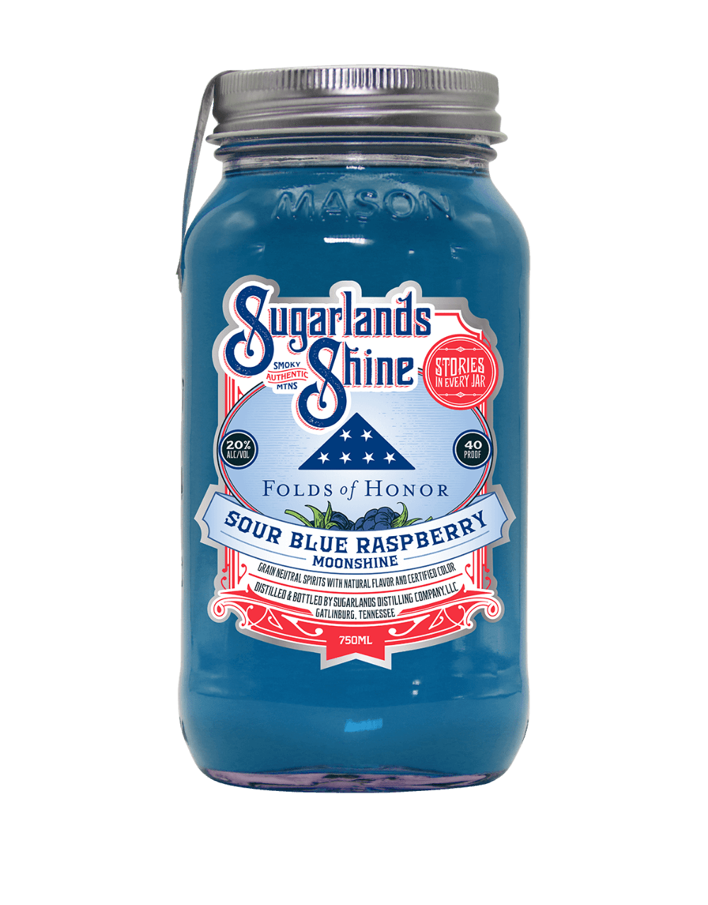 SUGARLANDS FOLDS OF HONOR SOUR BLUE RAZZBERRY MOONSHINE