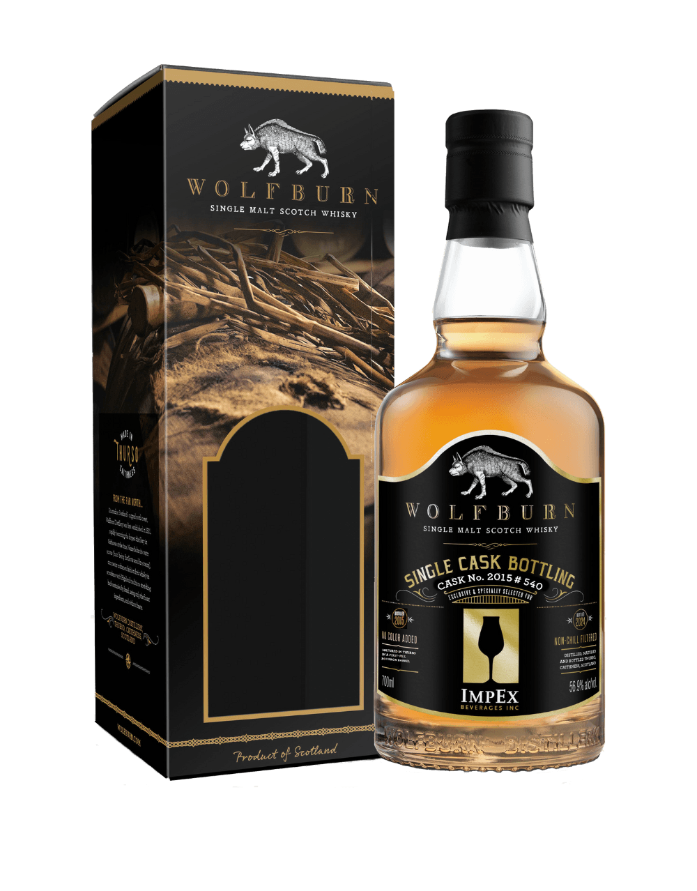 WOLFBURN 2015 9 YEAR OLD EX-BOURBON SINGLE CASK #430 SCOTCH WHISKY
