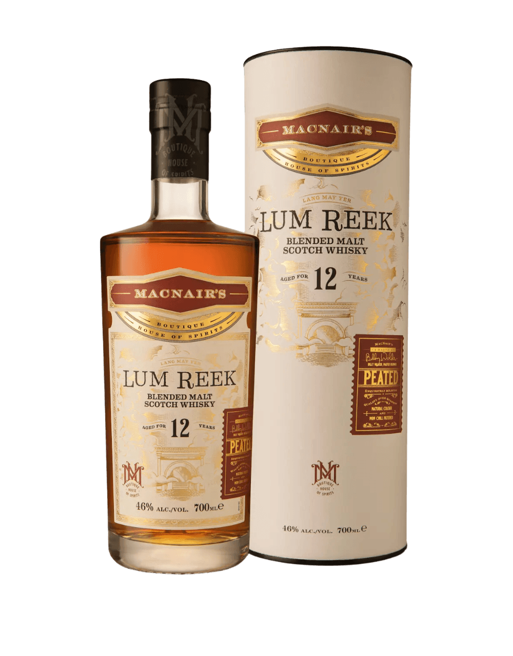 MACNAIR'S LUM REEK 12 YEAR OLD PEATED BLENDED MALT
