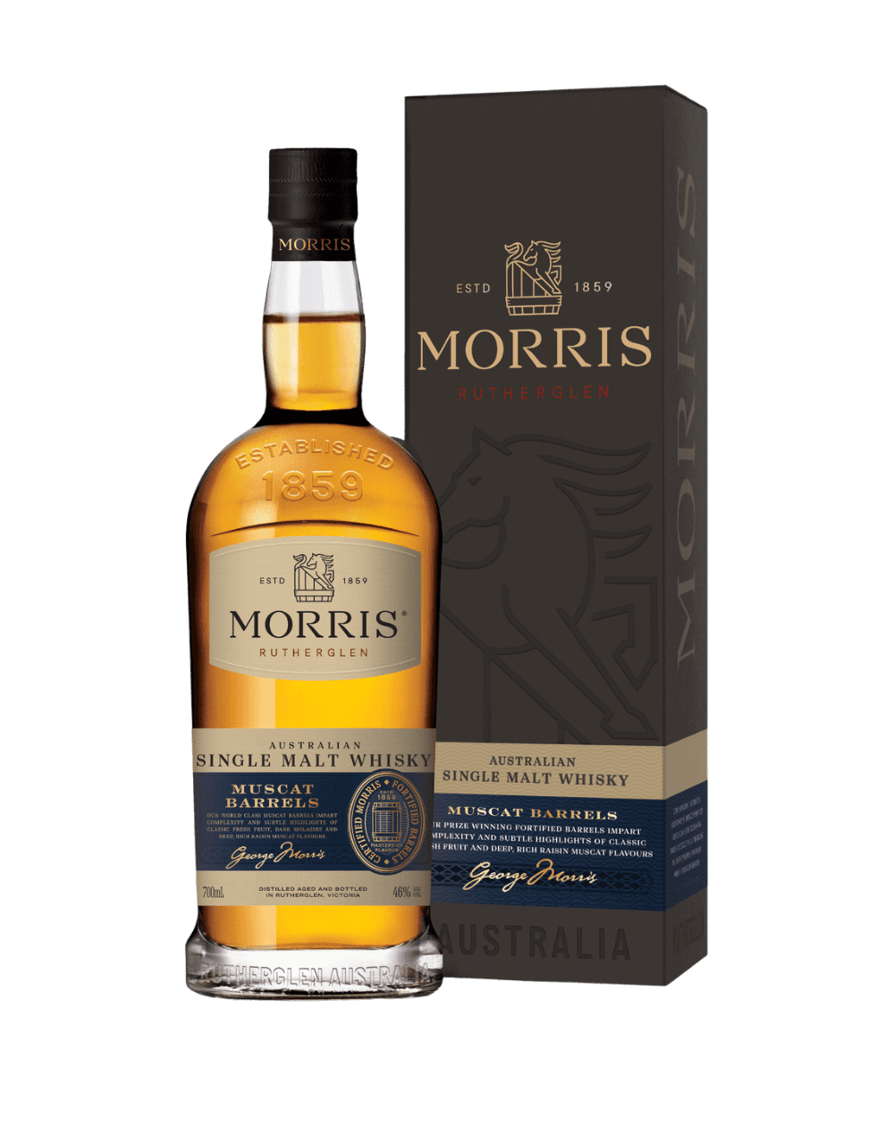 MORRIS AUSTRALIAN SINGLE MALT MUSCAT BARREL WHISKY