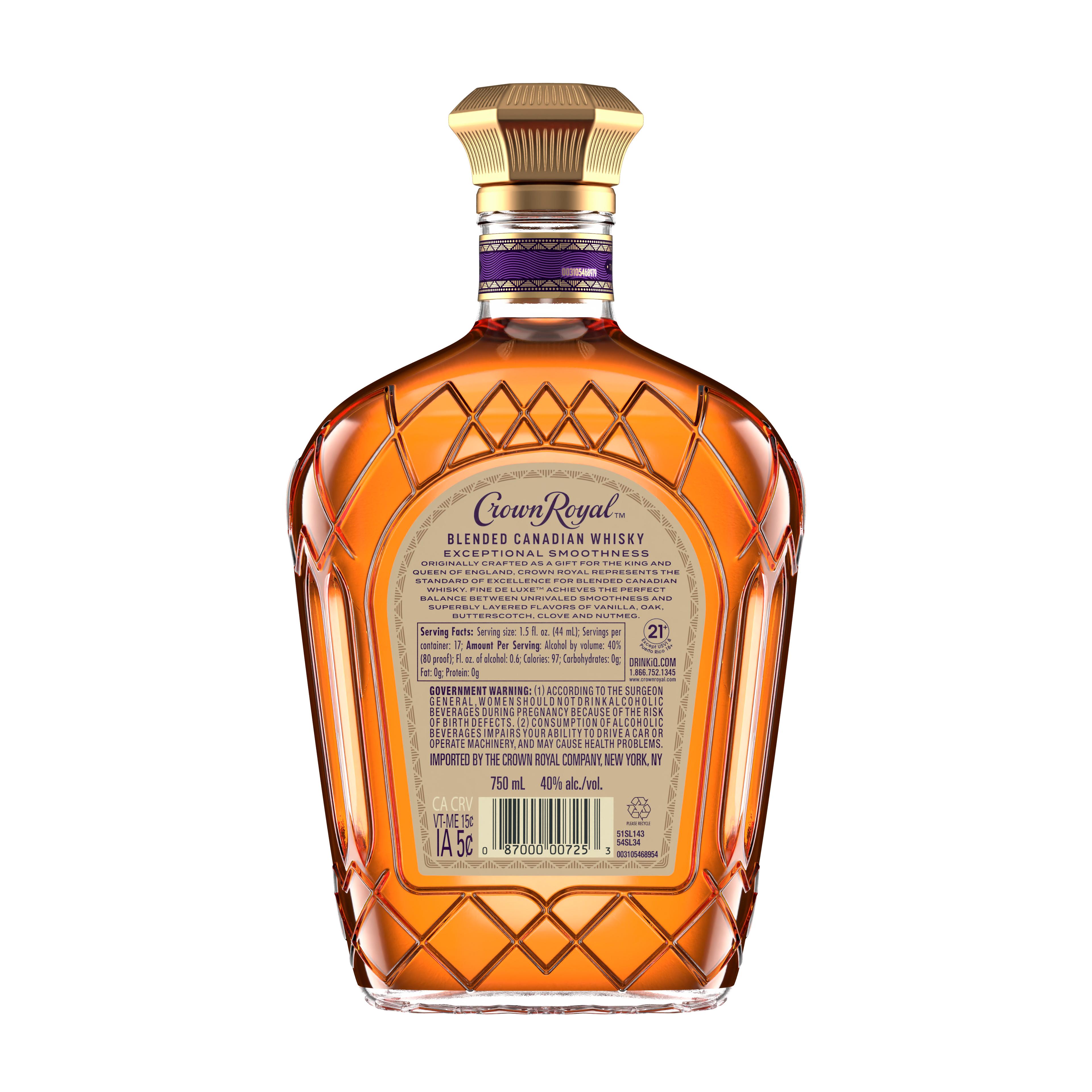 CROWN ROYAL® FINE DE LUXE BLENDED CANADIAN WHISKY