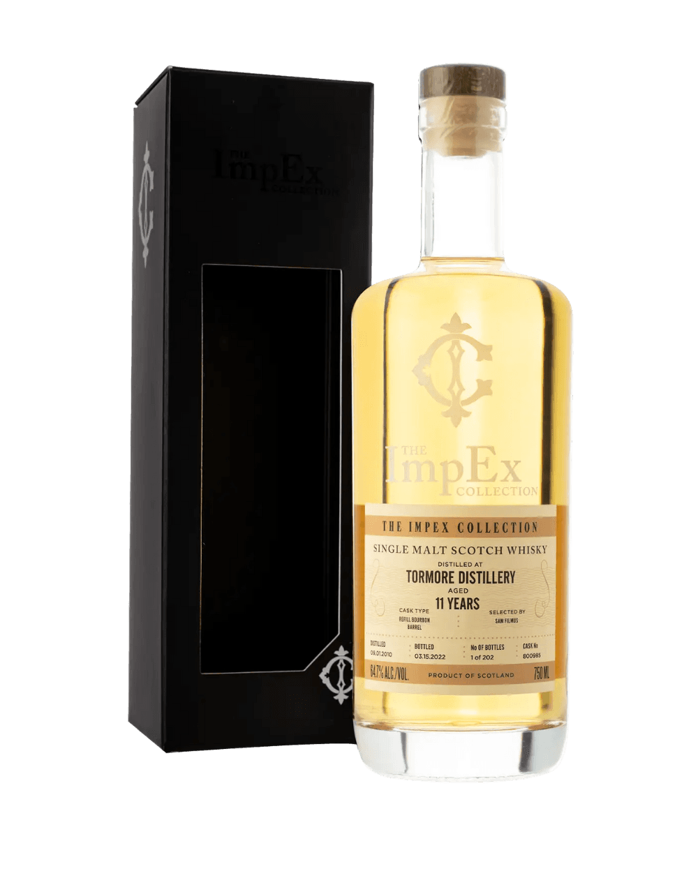 THE IMPEX COLLECTION 2010 11 YEAR OLD TORMORE SINGLE CASK #800985