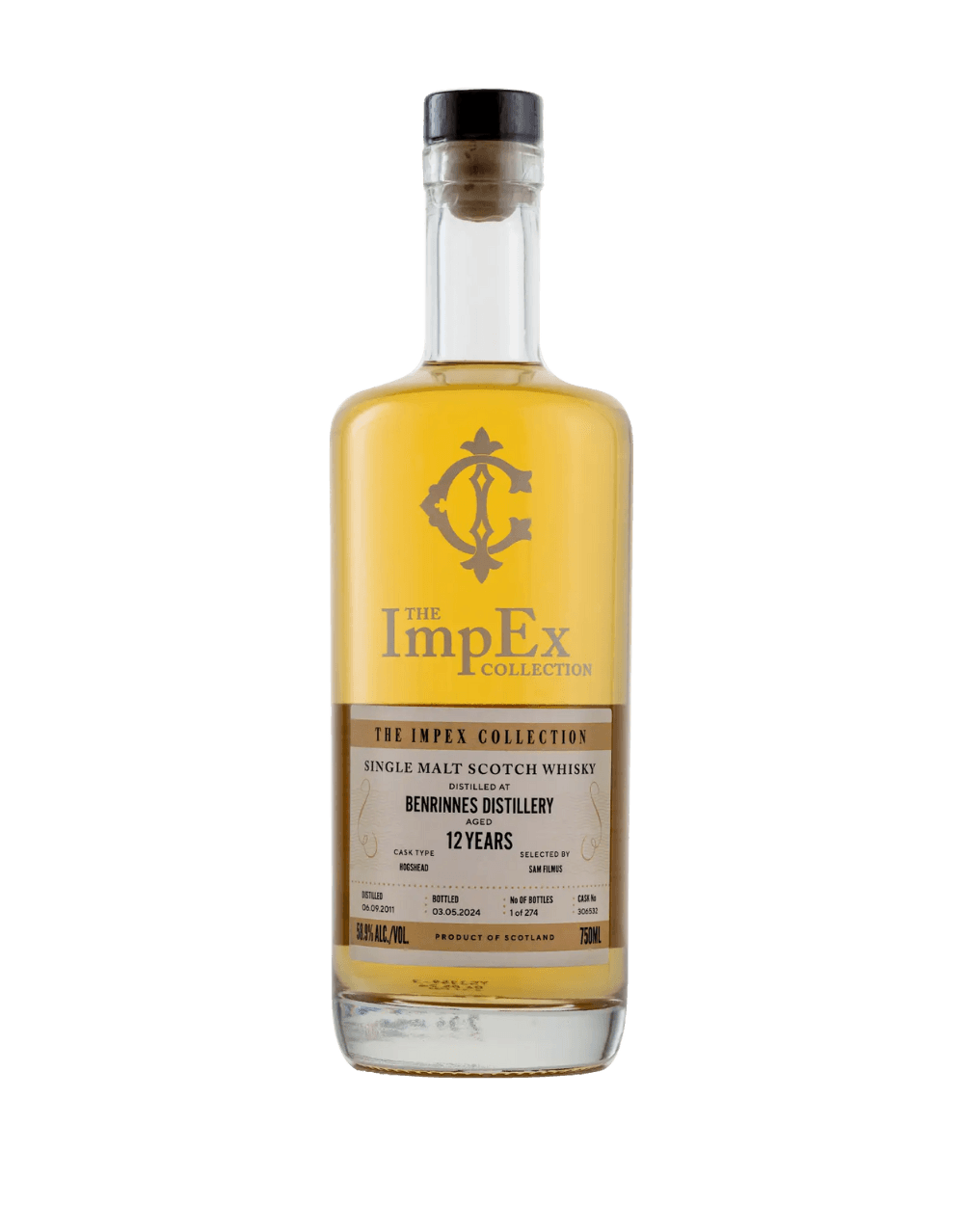 THE IMPEX COLLECTION 2011 12 YEAR OLD BENRINNES SINGLE CASK #306532