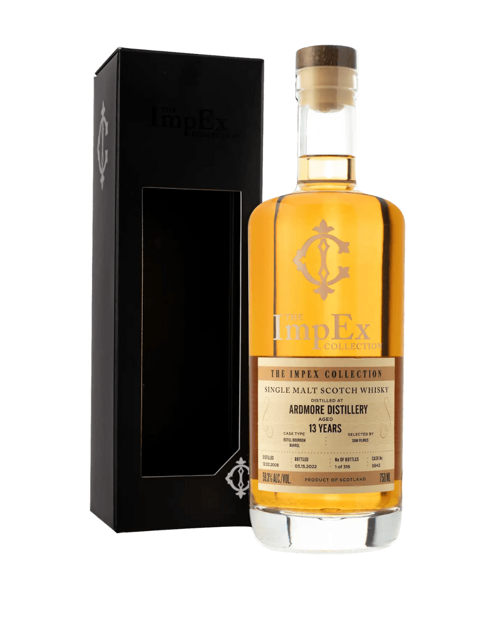 THE IMPEX COLLECTION 2008 13 YEAR OLD ARDMORE SINGLE CASK #5943