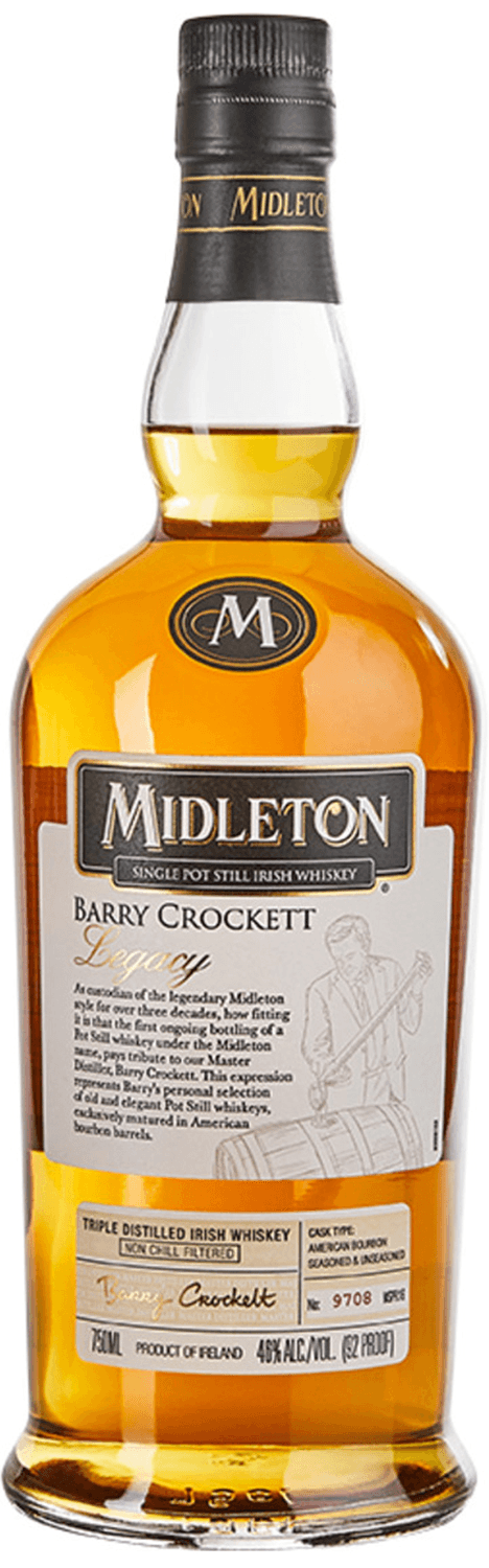 MIDLETON BARRY CROCKETT LEGACY SINGLE POT STILL IRISH WHISKEY