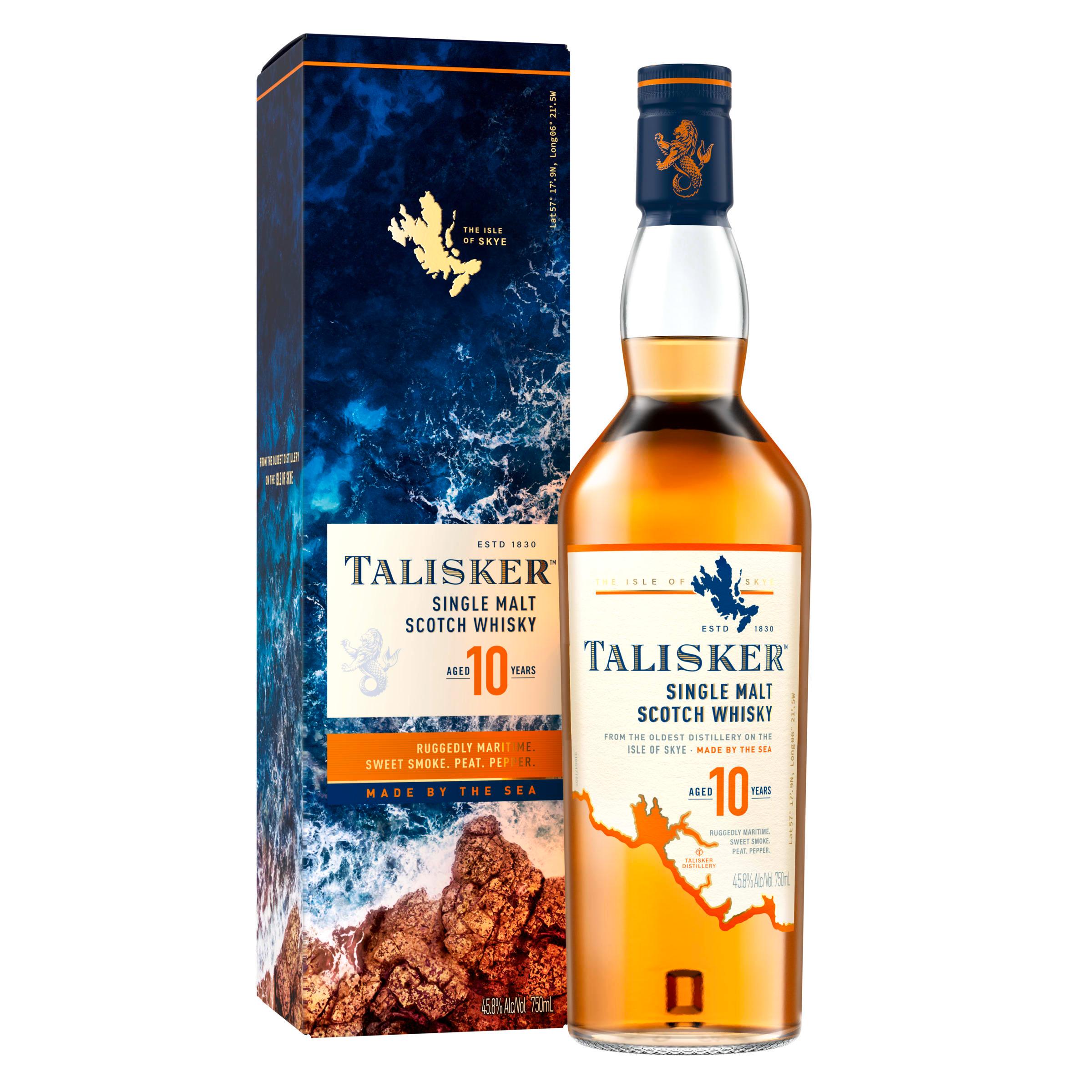 TALISKER 10 YEAR OLD SINGLE MALT SCOTCH WHISKEY