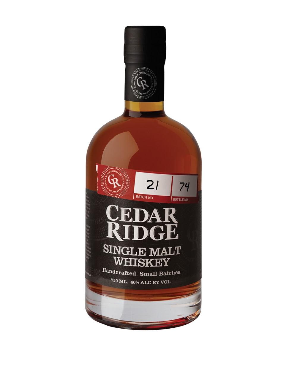 CEDAR RIDGE SINGLE MALT WHISKEY