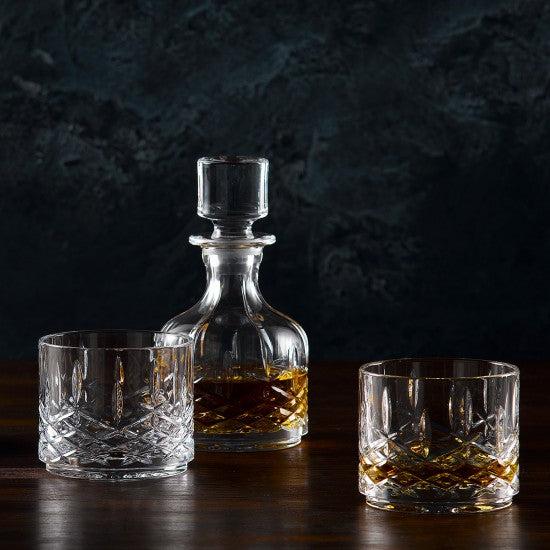 MARQUIS BY WATERFORD "MARKHAM" STACKING DECANTER 12OZ & DOUBLE OLD FASHIONED 11OZ SET OF 2