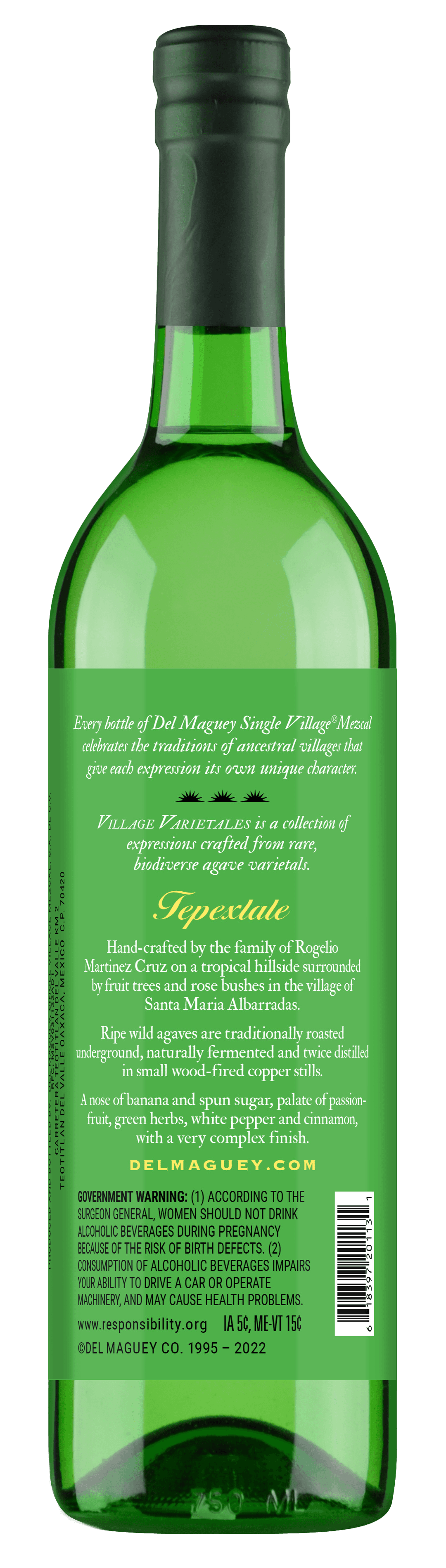 DEL MAGUEY WILD TEPEXTATE MEZCAL
