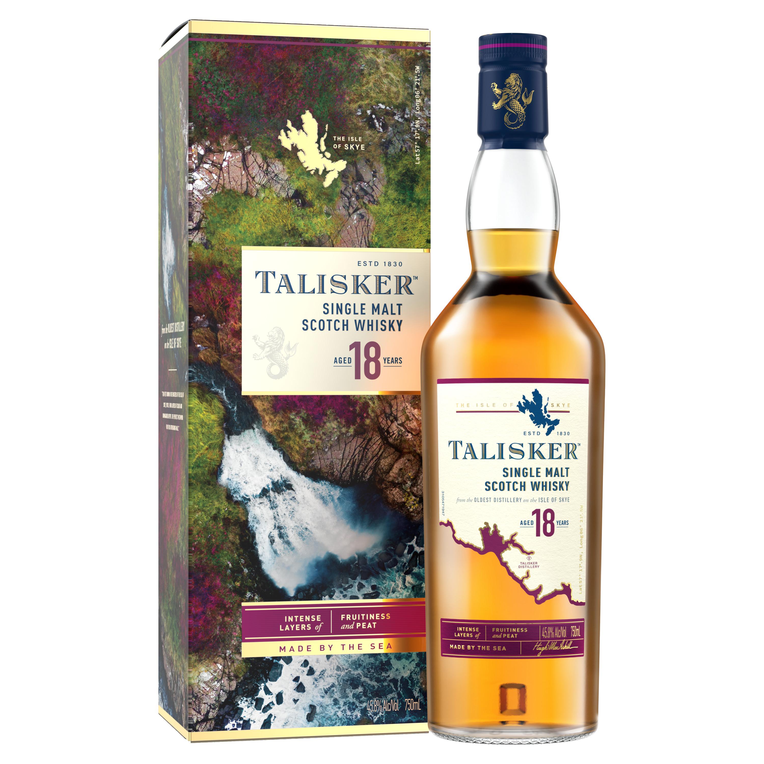 TALISKER 18 YEAR OLD SINGLE MALT SCOTCH WHISKEY
