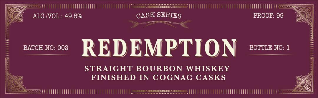 REDEMPTION COGNAC CASK FINISHED STRAIGHT BOURBON WHISKEY