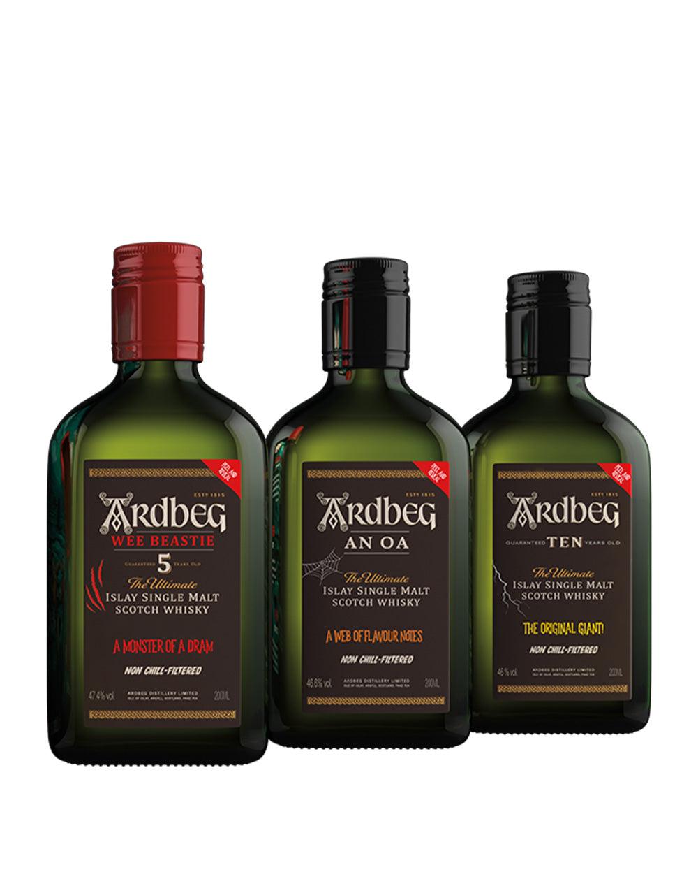 ARDBEG MONSTERS OF SMOKE SINGLE MALT SCOTCH WHISKY TRIAL PACK