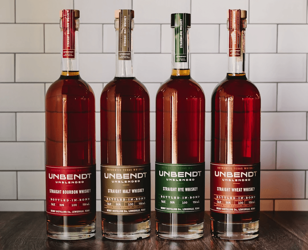 UNBENDT TEXAS BOTTLED IN BOND TEXAS STRAIGHT RYE WHISKEY