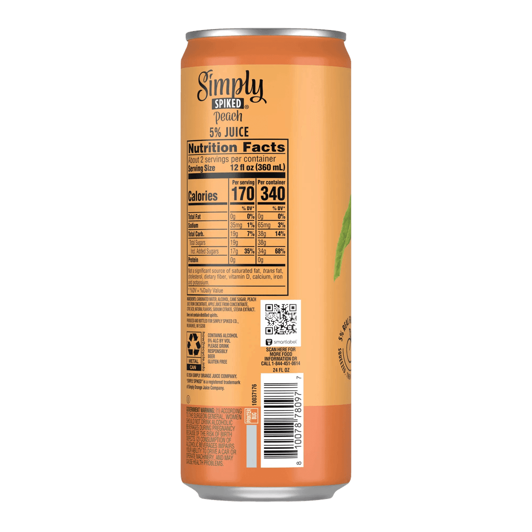 SIMPLY SPIKED PEACH JUICE DRINK