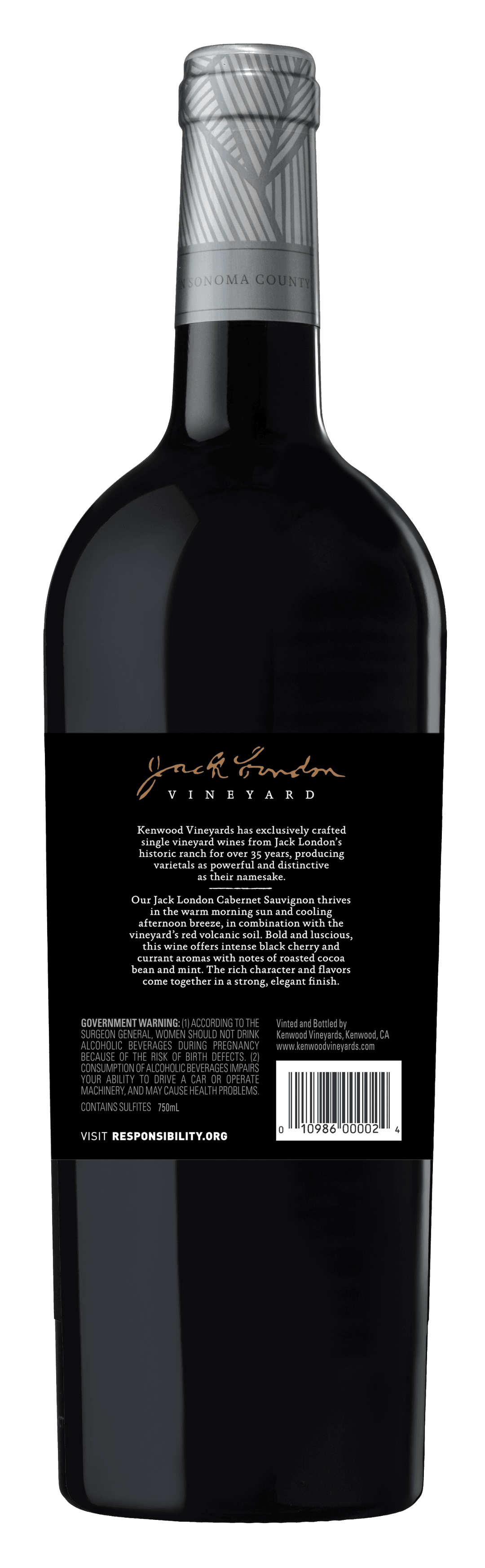KENWOOD VINEYARDS JACK LONDON CABERNET SAUVIGNON
