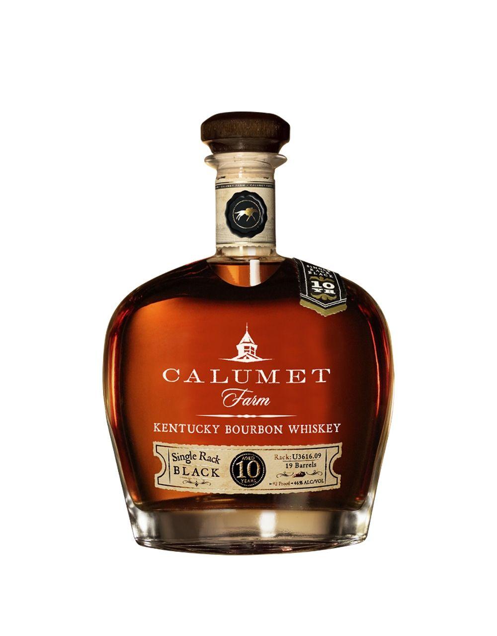 CALUMET FARM 10 YEAR OLD SINGLE RACK BLACK KENTUCKY BOURBON WHISKEY