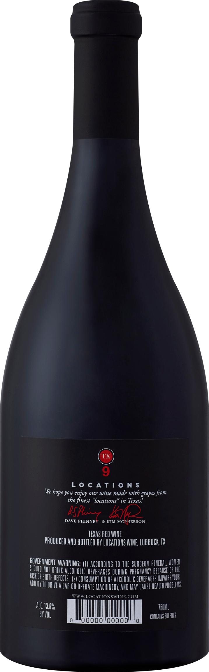 LOCATIONS TX BY DAVE PHINNEY TEXAS RED BLEND RED WINE