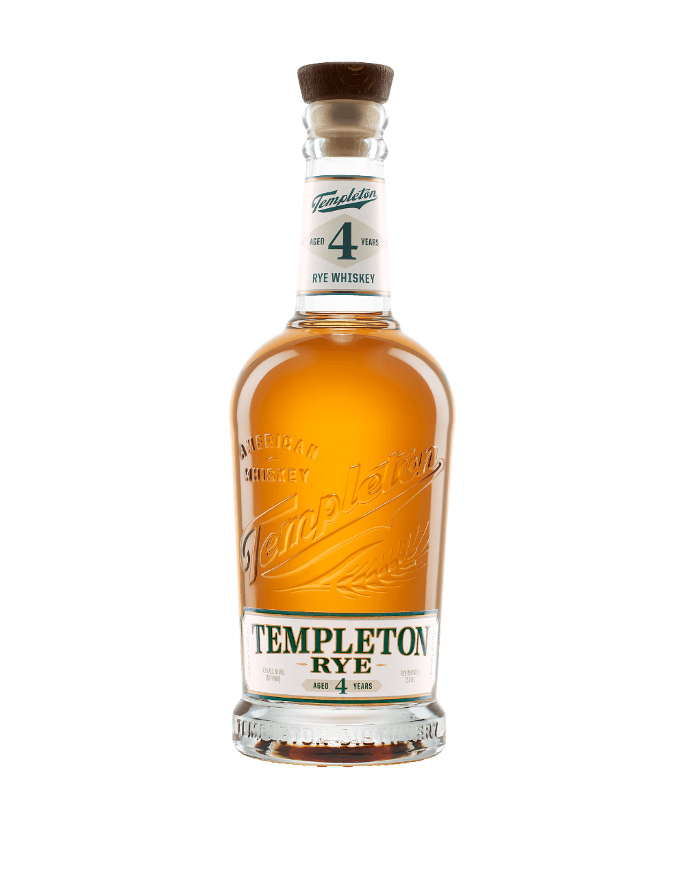 TEMPLETON 4 YEAR RYE WHISKEY