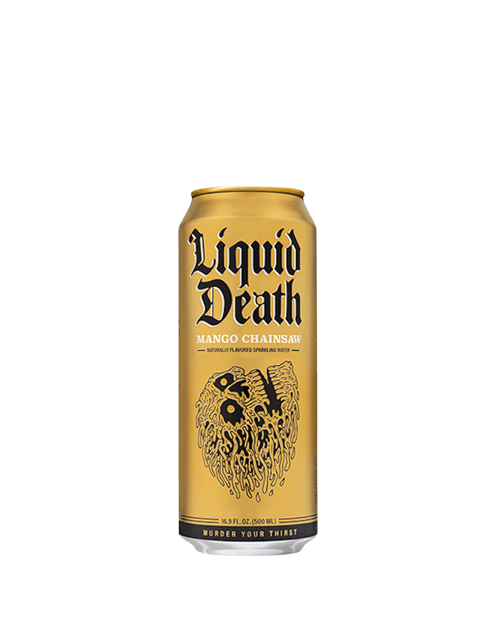 LIQUID DEATH SPARKLING WATER, MANGO CHAINSAW