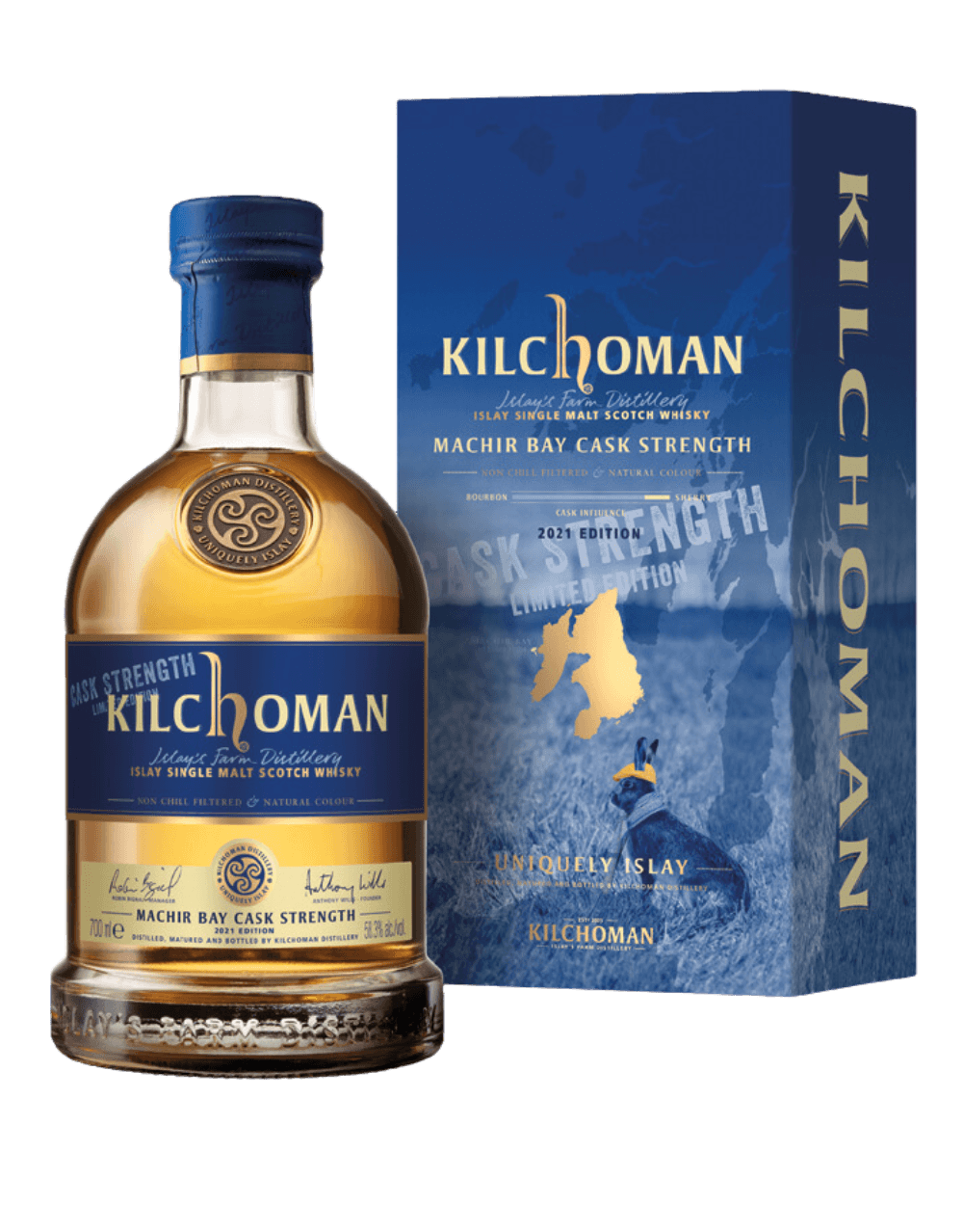 KILCHOMAN MACHIR BAY CASK STRENGTH ISLAY SINGLE MALT SCOTCH WHISKEY