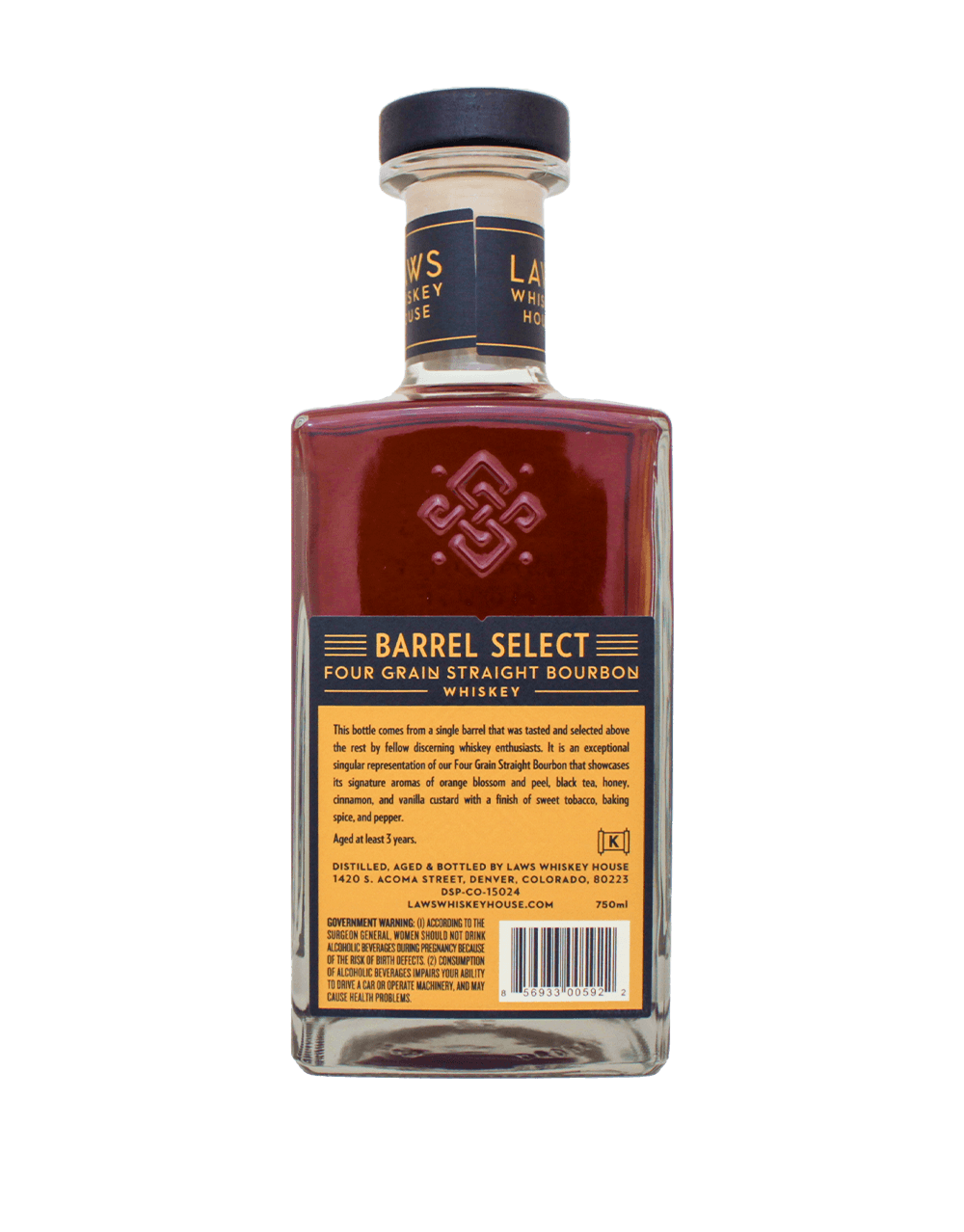 LAWS FOUR GRAIN BOURBON SELECT SINGLE BARREL #1453
