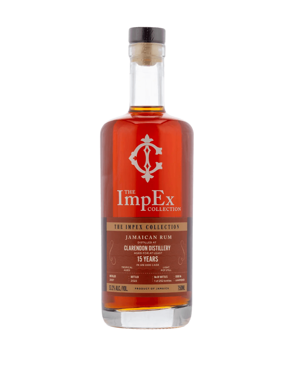 THE IMPEX COLLECTION 2007 15 YEAR OLD CLARENDON RUM SINGLE CASK #644 MBKB