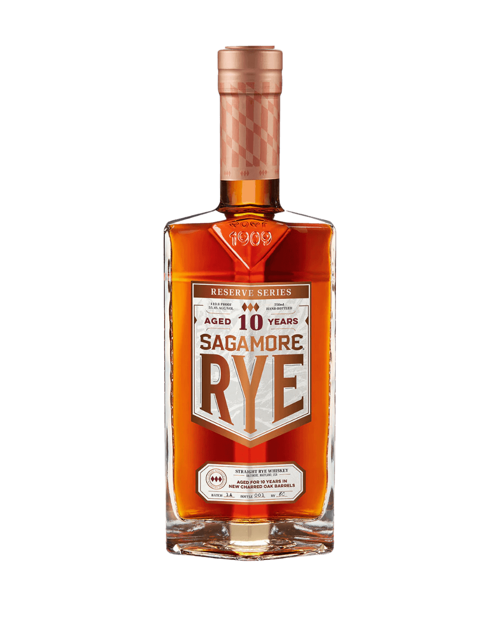 SAGAMORE SPIRIT 10 YEAR OLD RESERVE SERIES BATCH 1A RYE WHISKEY