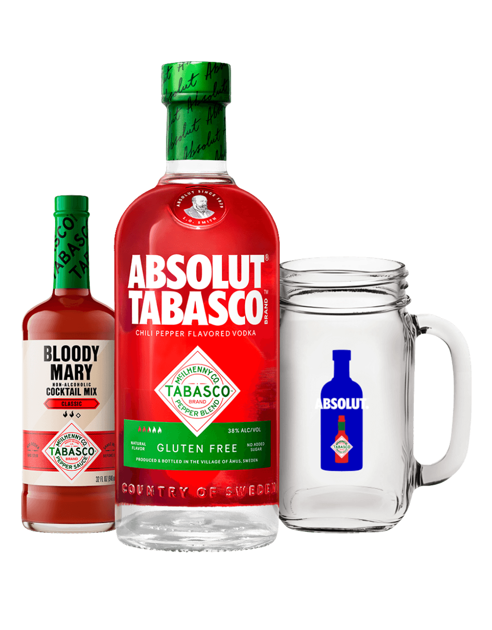 ABSOLUT TABASCO FLAVORED VODKA BLOOD MARY KIT