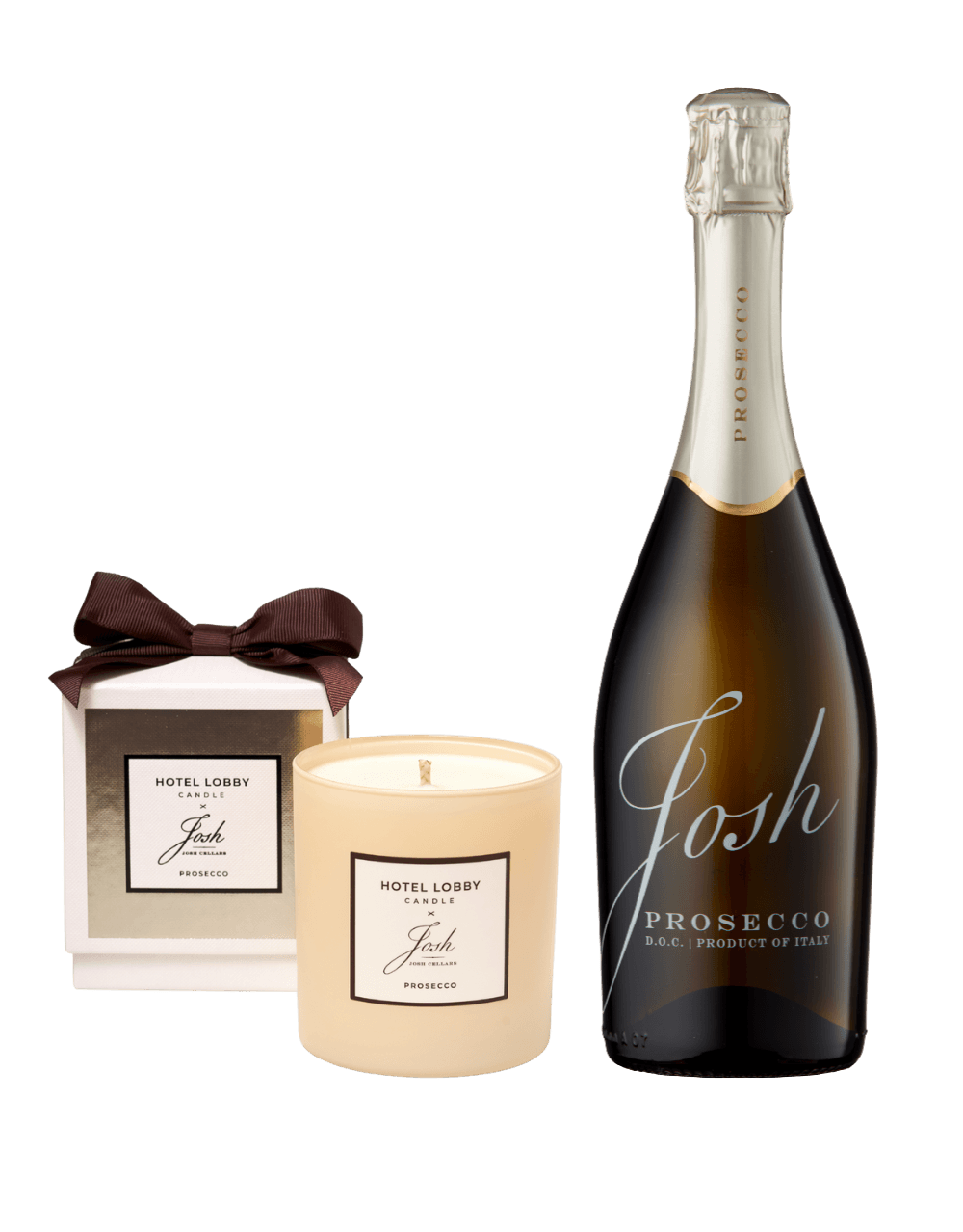 HOTEL LOBBY CANDLE X JOSH CELLARS PROSECCO SET