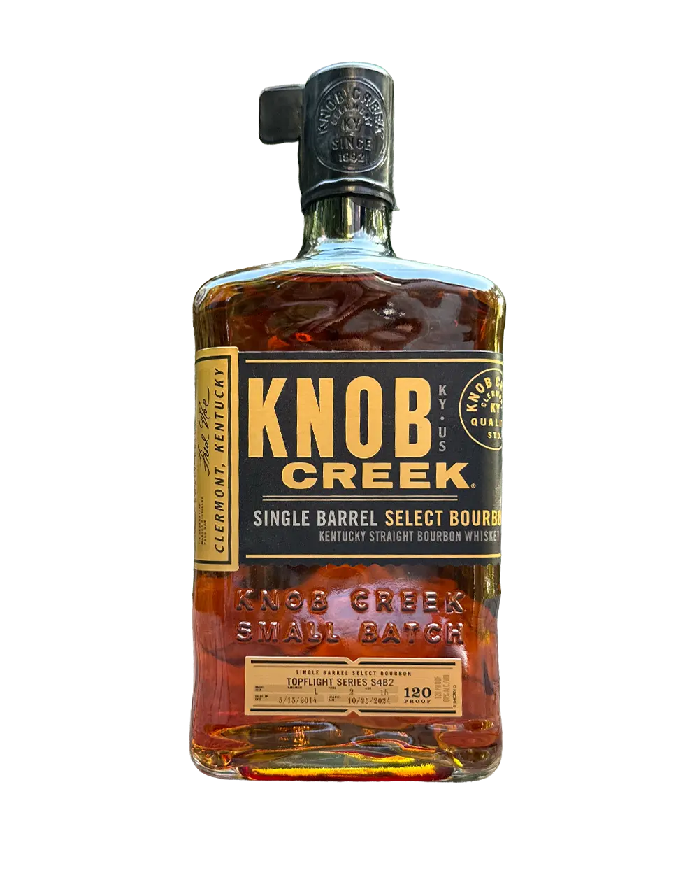 KNOB CREEK SINGLE BARREL SELECT BOURBON WHISKEY S4B2