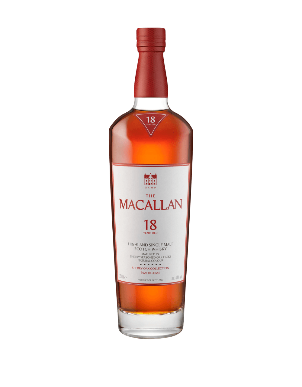 THE MACALLAN SHERRY OAK 18 YEARS OLD SINGLE MALT WHISKY 2025 RELEASE