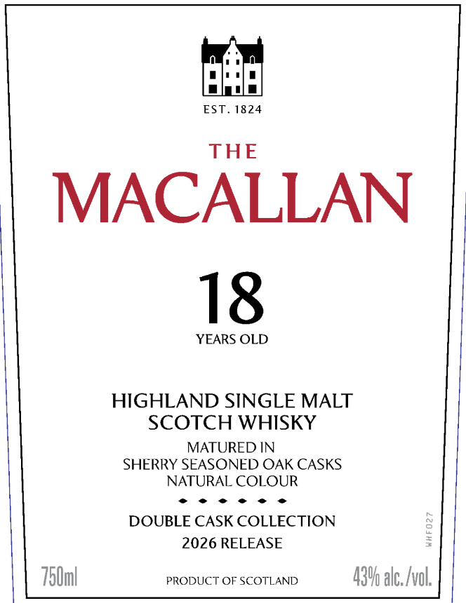 The Macallan Double Cask 18 Years Old Single Malt Whisky 2026 Release