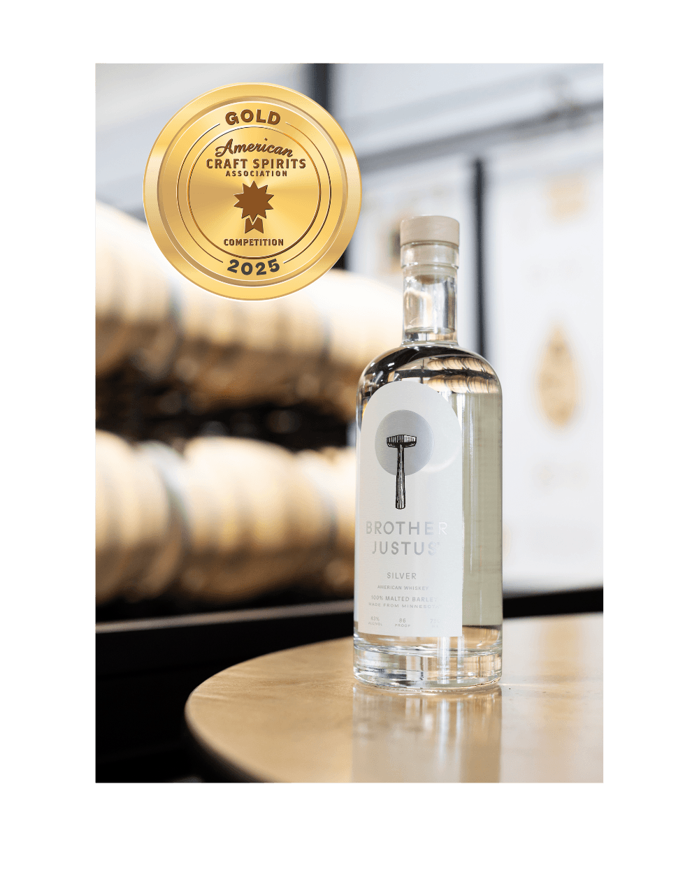 BROTHER JUSTUS SILVER AMERICAN SINGLE MALT WHISKEY