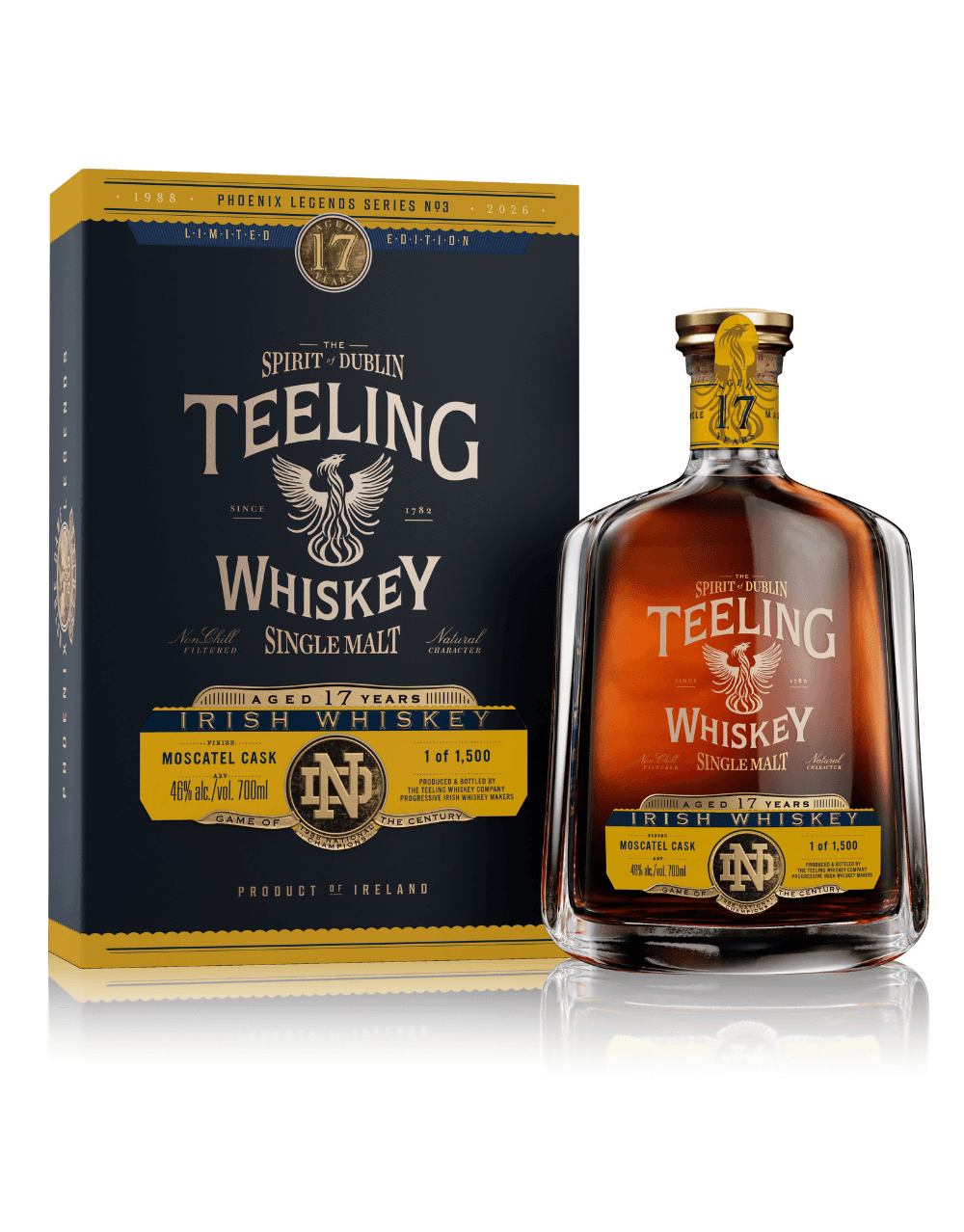 TEELING PHOENIX LEGENDS 17 YEAR OLD SINGLE MALT IRISH WHISKEY MOSCATEL CASK