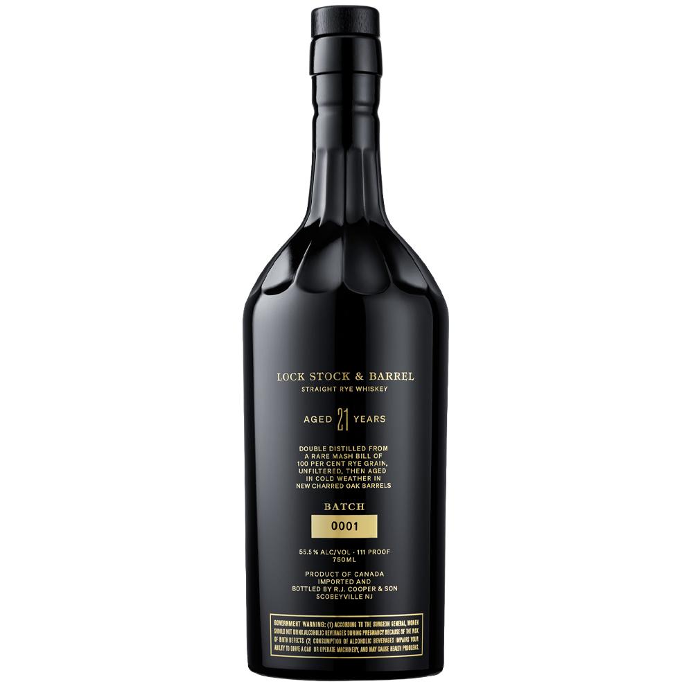 LOCK STOCK & BARREL 21 YR STRAIGHT RYE WHISKEY